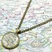Omaha, Nebraska 1963 Map Necklace. Map Pendant. Map Jewelry.