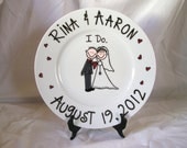 Painted Wedding Plate