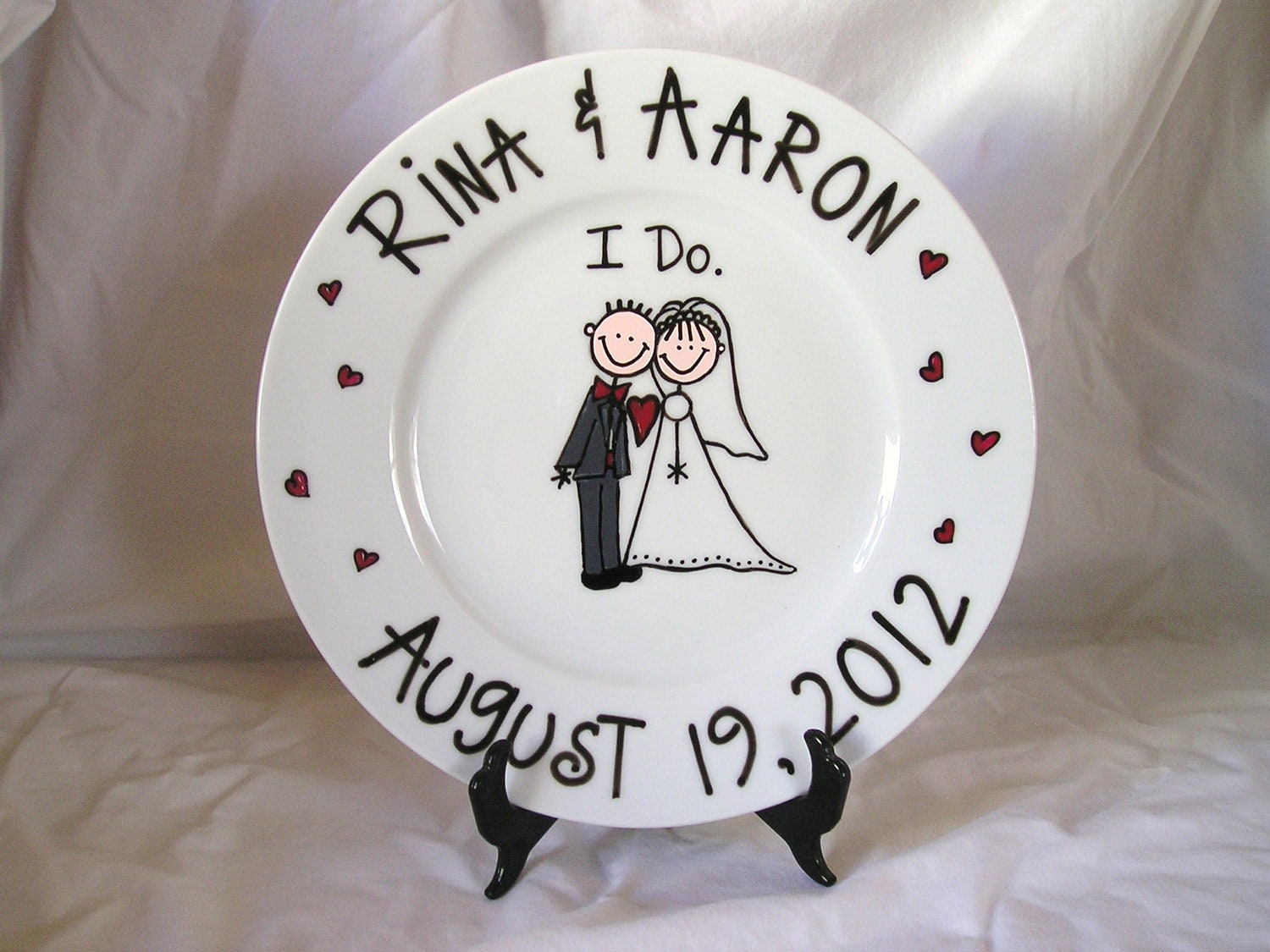 Painted Wedding Plate