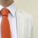 Mens Orange Knit Tie