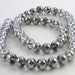 Striped silver quartz round beads 8mm 1/2 strand