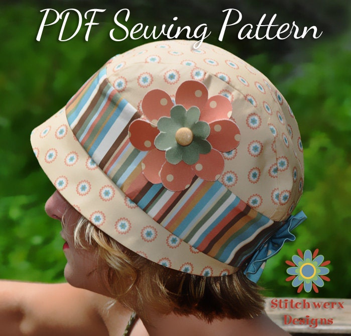 Vintage Cloche Hat PDF Sewing Pattern S106COMBO- Baby, Infant, Toddler, Child, Teen, Tween, Women's, Adult Hat Sewing Pattern