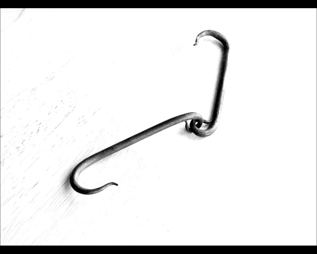 READY TO SHIP 1 Hand Forged Iron Swivel S Hook by VinTin