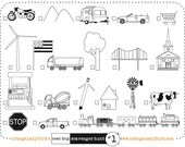 Printable Road Trip Scavenger Hunt -1- Illustrated Kid's Activity Game