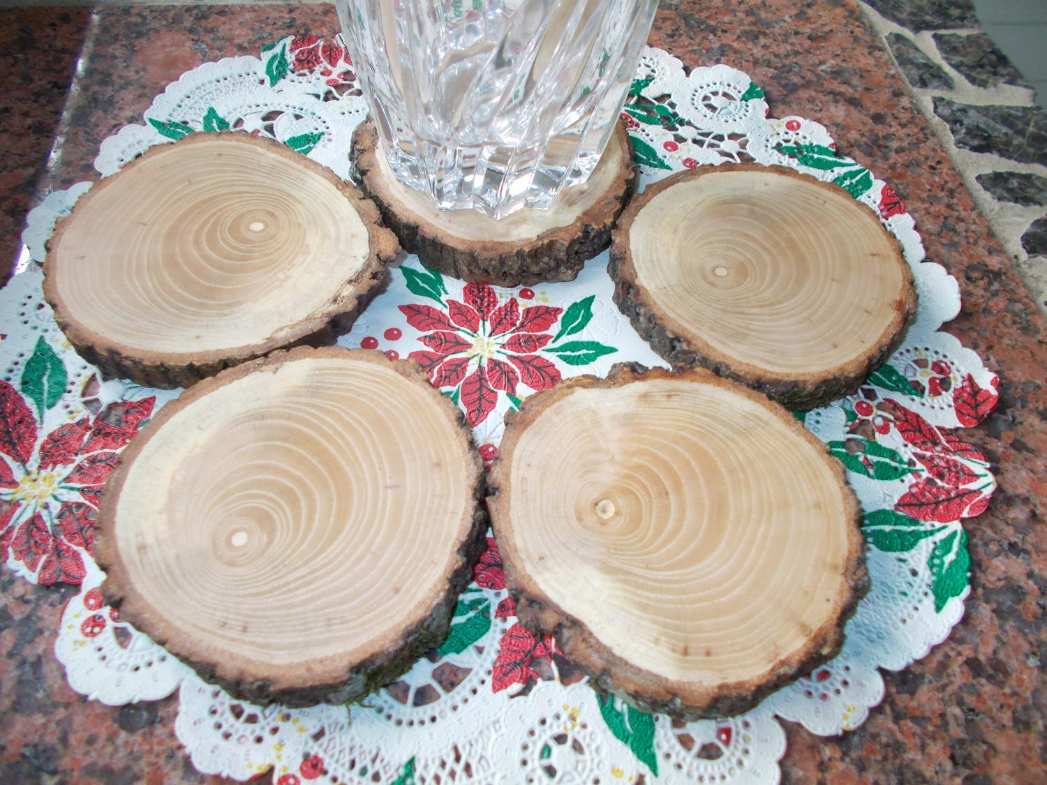 Tree Branch Coasters/Wooden slices/ Tree by SouthernWoodsStyle