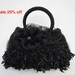 Black Friday Etsy - Little Black Dress Clutch Bag with Ring Handles - Cocktail Dress Clutch - Weddings - Sale