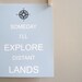Kids Wall Art - Children's Art Print Poster, 8x10 Print, Explore, Compass, Travel, Grey, Gray, Unisex, Someday I'll Explore Distant Lands