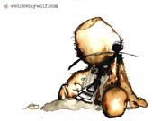 Sackboy Suicide - Matte Print - 13"x19"