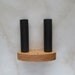 Red oak ukulele wall mount hanger, gloss finish