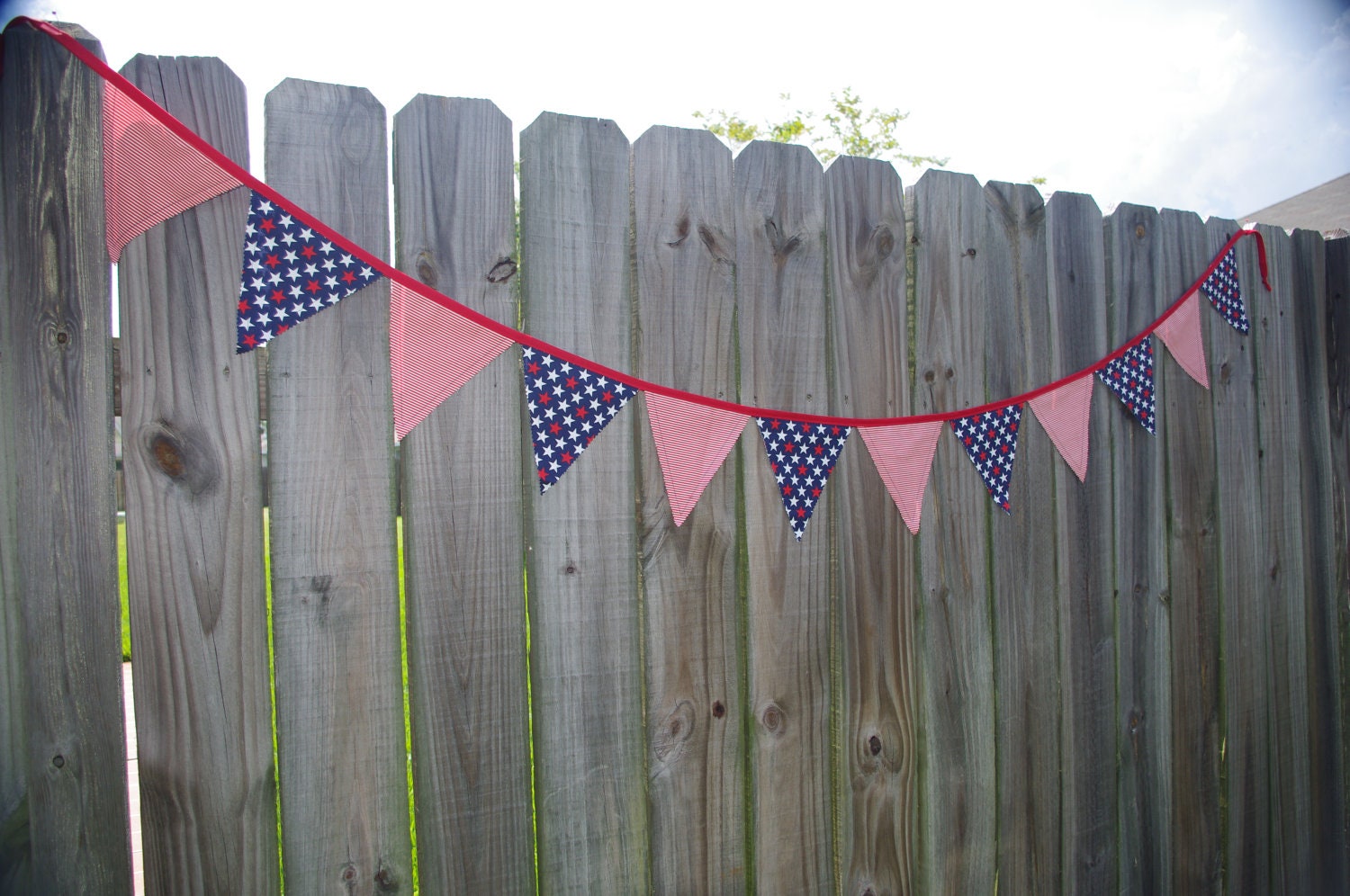 4th of July - Red, White and Blue Bunting Banner