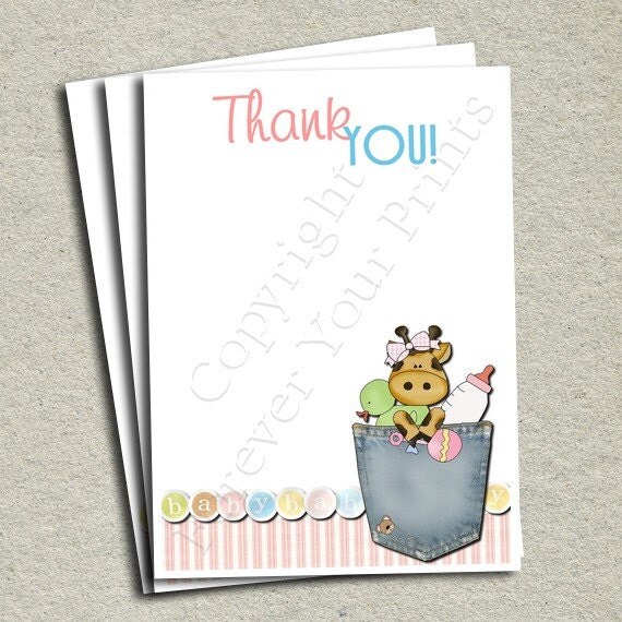 Baby Shower Thank You Card - Photo Card Thank You Il_570xn