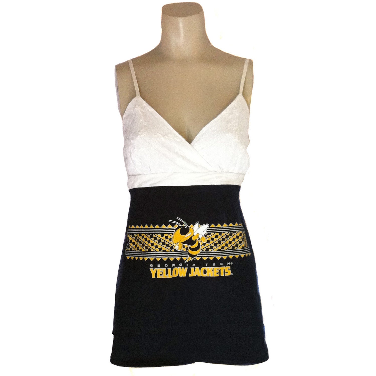 One of a Kind Gameday Shirt made w/ Georgia Tech Tshirt - Large FREE SHIPPING
