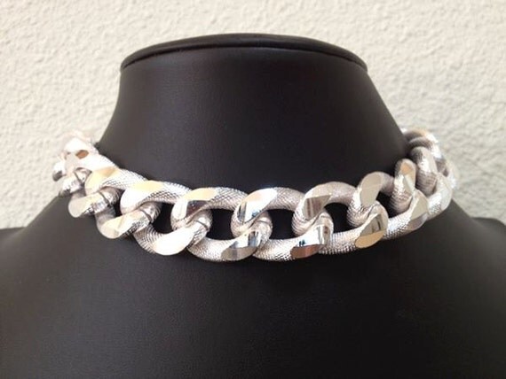 silver chain womens thick