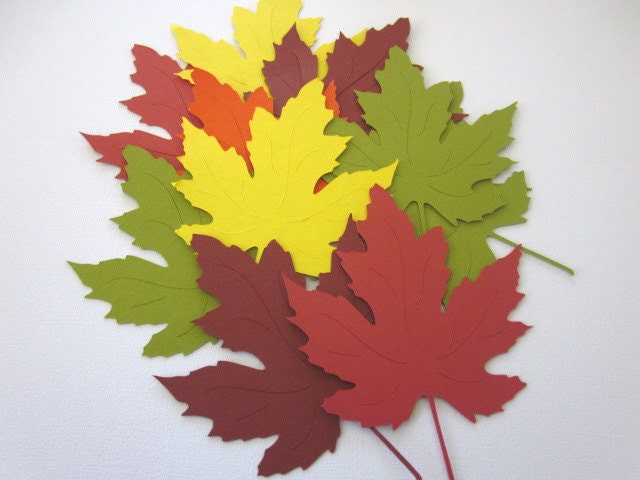90 Large Fall Maple Leaves die cuts - PGTreasures