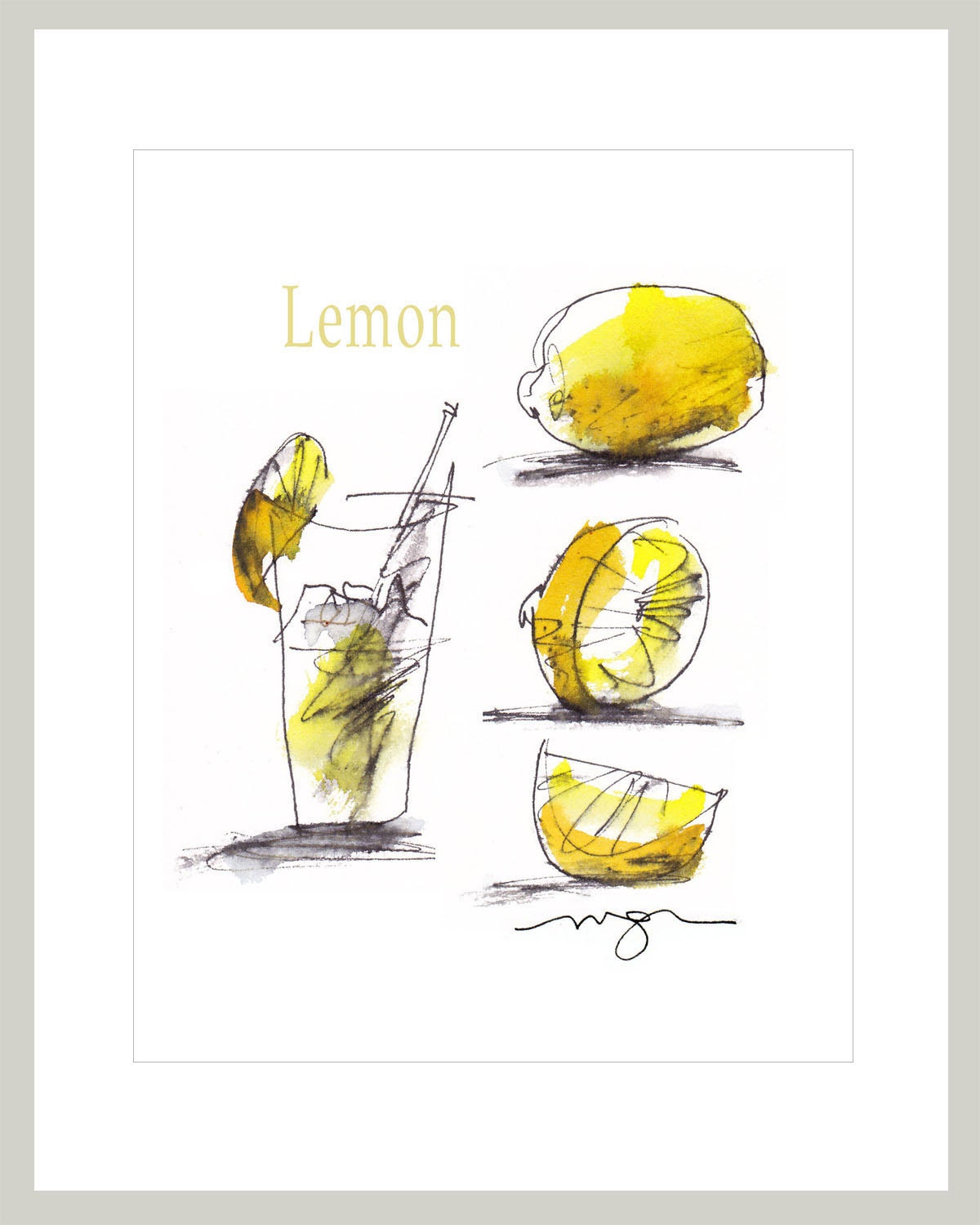 Cool Lemon Print
