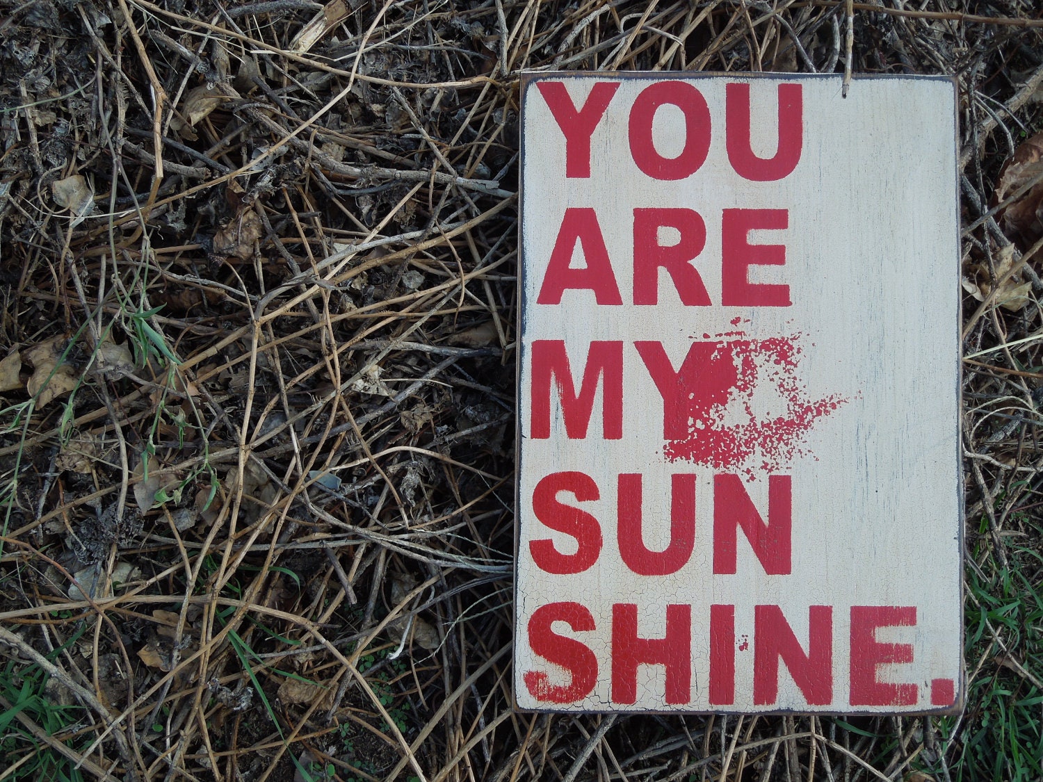 Wooden sign You are my sunshine sign made from reclaimed plywood