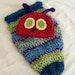 The Very Hungry Caterpillar Cocoon -Baby Hat and Cocoon - Photo Prop - Caterpillar Baby Hat and Cocoon Set -by JoJosBootique