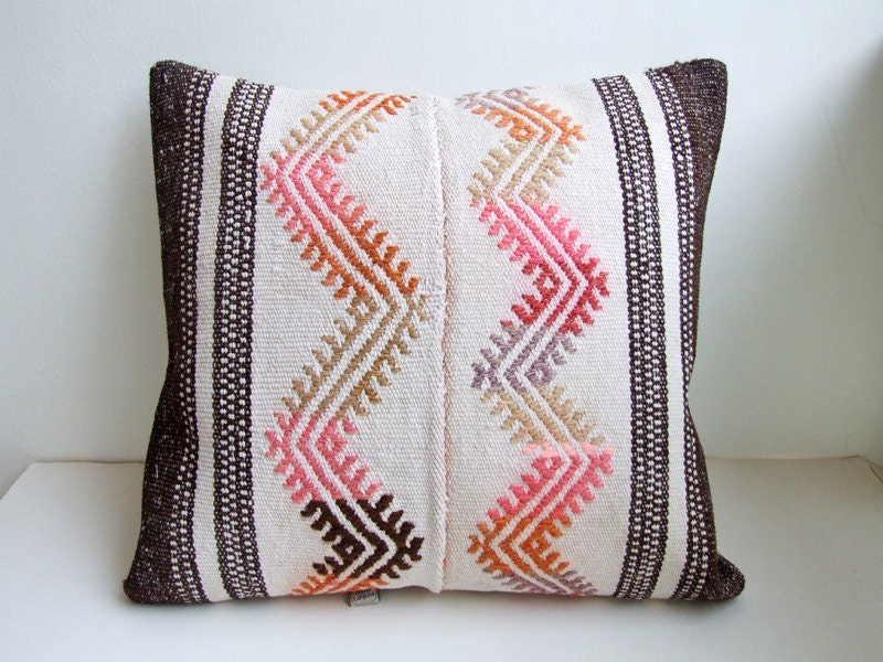 Anatolian - Turkish Rug Pillow Cover - kilim