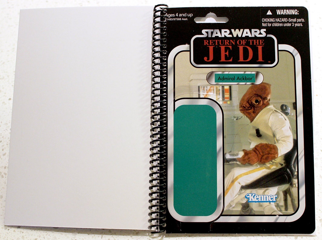 Admiral Ackbar Recycled Vintage Style Star Wars ROTJ Notebook