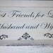 Wedding Signs "Best Friends for Life Husband and Wife" Elegant black tie vintage style - this one READY TO SHIP