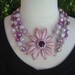 Statement Necklace, Vintage Necklace, Wedding Necklace, Vintage Enamel Flower, Layered - HUGE SALE - De Lovely