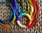 Waldorf Hand Kite, Set of 5 Rainbow Maker Whirligigs, PARTY FAVOR PACK