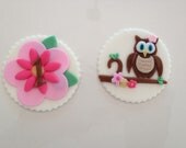 Look Whoo's Turning One Inspired Fondant Cupcake Cookie Toppers Il_170x135