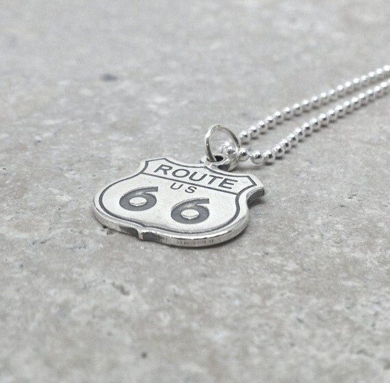 Route 66 Necklace Sterling Silver Jewelry by G