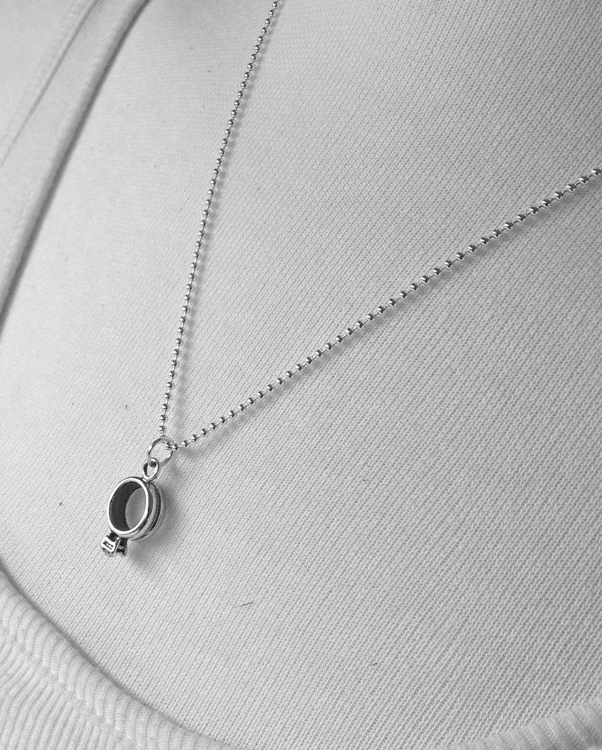 Promise Necklace on Promise Ring Necklace Sterling Silver By Girlburkestudios On Etsy