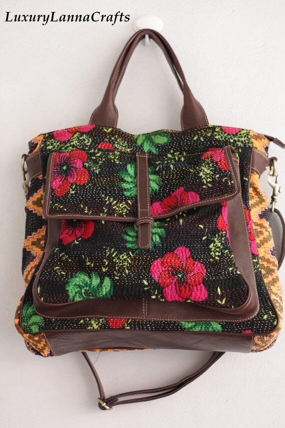 Luxury Lanna vintage Indian Kantha Weekend bag ethnic flowers summer IWB2012-05