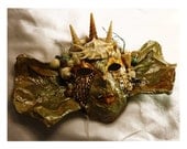 handmade ooak Mermaid seashell crown Halloween paper mache mask  Masquerade renfaire, larp, Mermaid mask, Shells