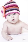 Striped hat with flower and striped ankle bootie Set