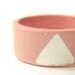 Porcelain Rings - Silver and Pink Porcelain Sunset Ring - Size O - Size 7 1/2