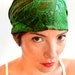 Wide Bohemian turban headband hair wrapp Recycled sari silk