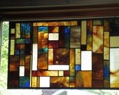 2 Custom Transoms in Browns and Blues to match kitchen for PAM