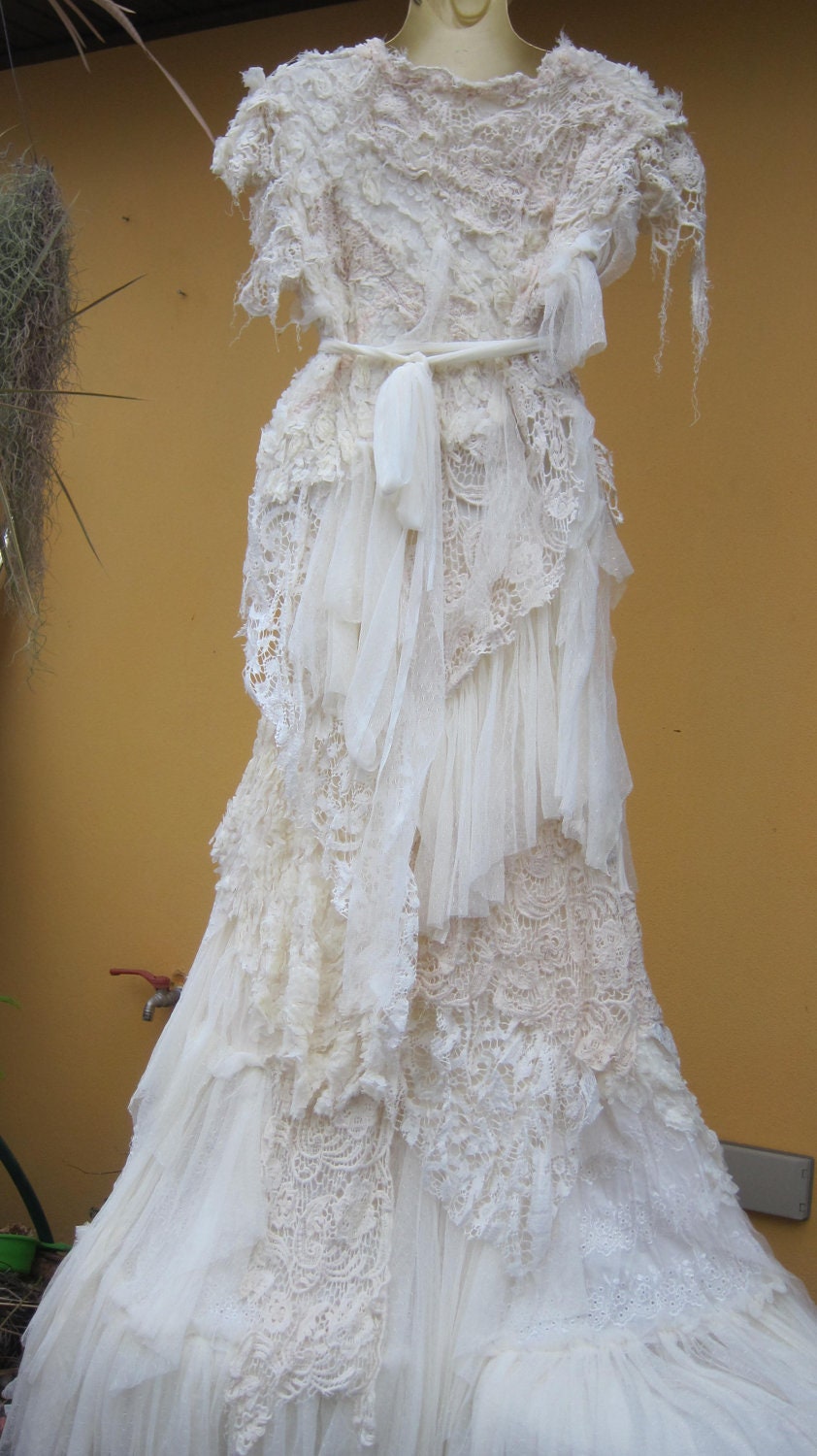 made for you to say i do....vintage inspired bohemian dress made from a ton of love...