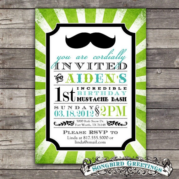 DIY mustache birthday invitation--customizable Il_570xn