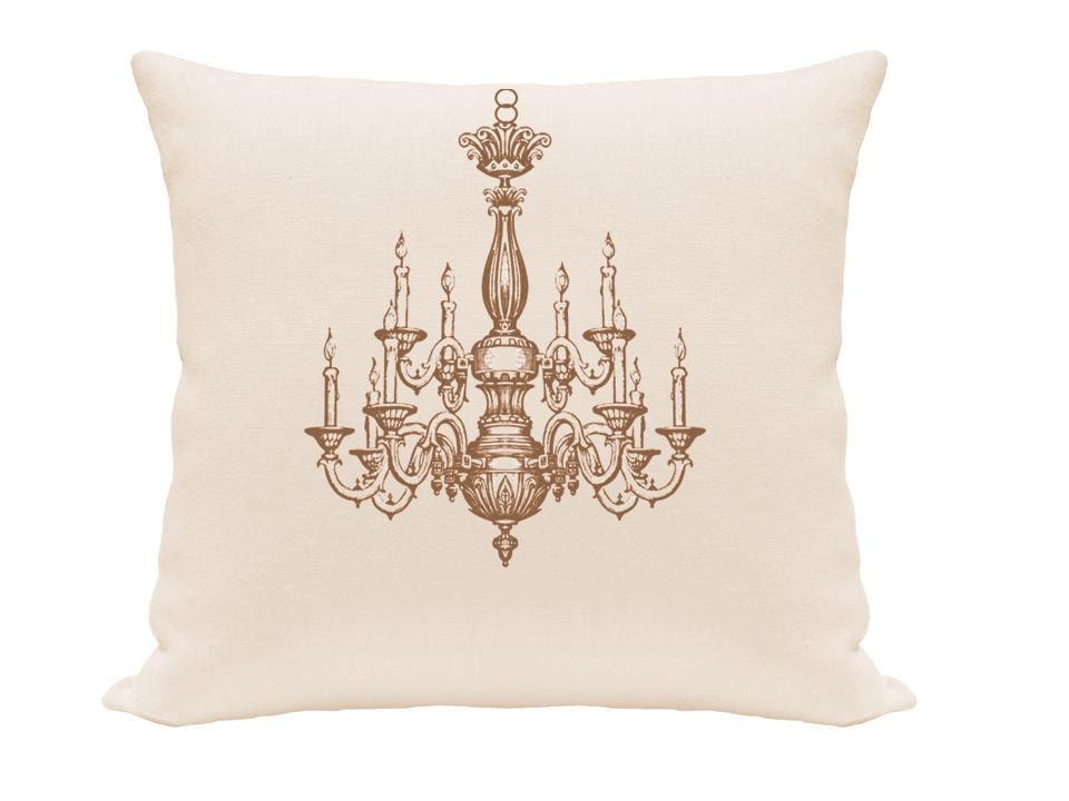 Decorative Throw Pillows, 18 x 18" Pillow Covers, Silkscreen, purple and natural pillow, Chandelier pillow - gracioushome
