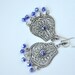 dark blue crystal earrings