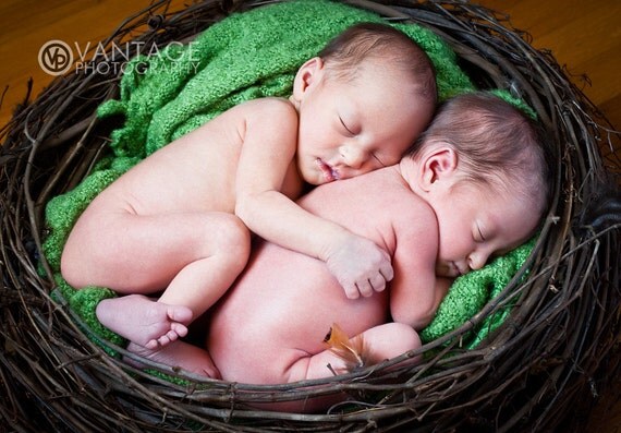 Newborn bird nest photo prop-Photo prop Large Bird's Nest  for Babies- Newborn-owl nest