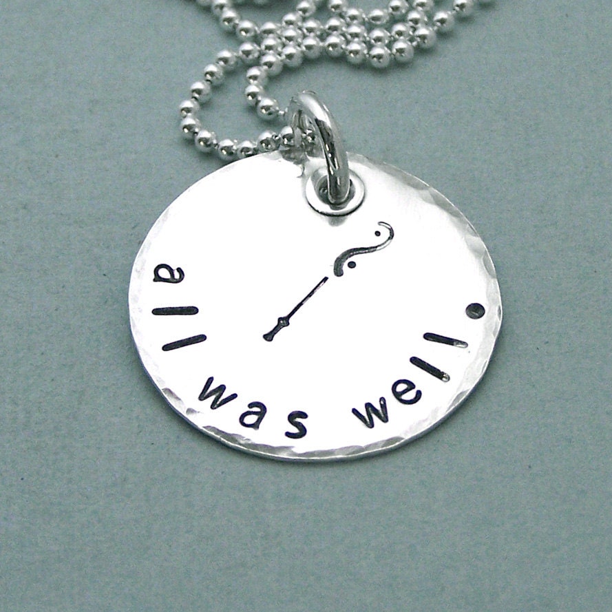 Sterling Silver Harry Potter Necklace - All was well