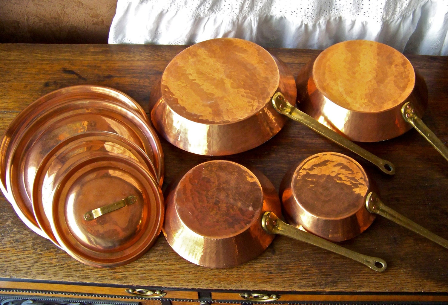 Antique Turkish Copper Saute Pans