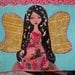 I Believe In Fairies -Original mixed media painting and collage on watercolor paper by a Pink Dreamer