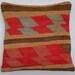 Antique Turkish Kilim Pillow Cover - Hand Embroidered - 16x16 inch