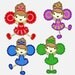 Cheer Leaders...Four Embroidery Applique Designs...Two sizes of each design for multiple hoops...Item1438.