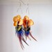 FF106 Nya Feather Earring Flower Earrings Hoop Earring Natural Feather Earring Peacock Feather Earring
