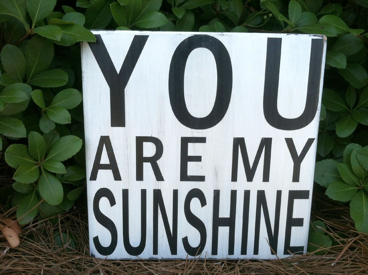 You Are My Sunshine - Little Color Block Sign - Hand Painted and Distressed