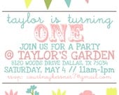 Garden Party Birthday Invitation Printable