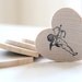 Shabby Chic Wedding Favors - 5 wood heart magnets- cupid angel Shabby Chic wedding decor rustic wedding favors decor bridal shower