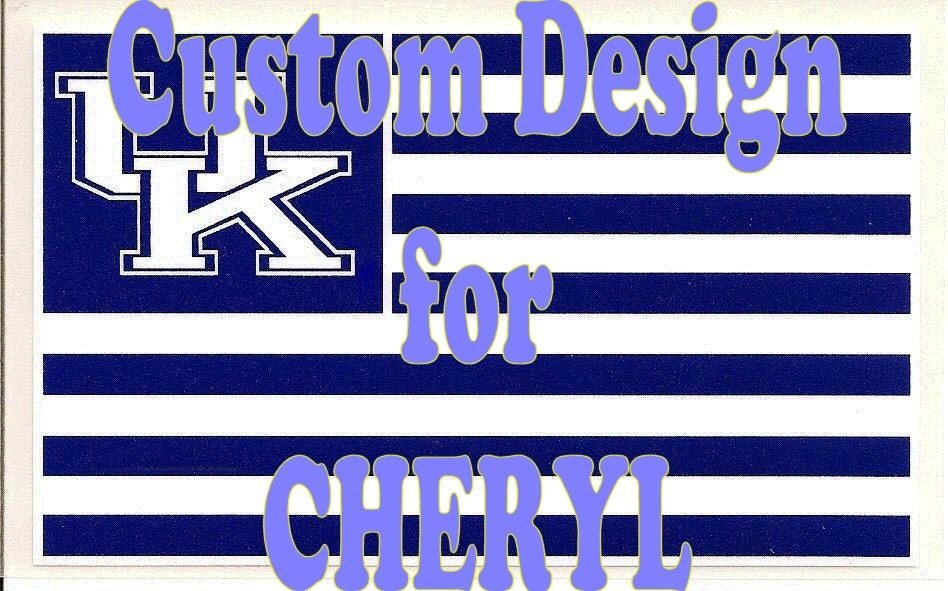 Custom Made to Order Embroidery Design - Flag Design for Cheryl